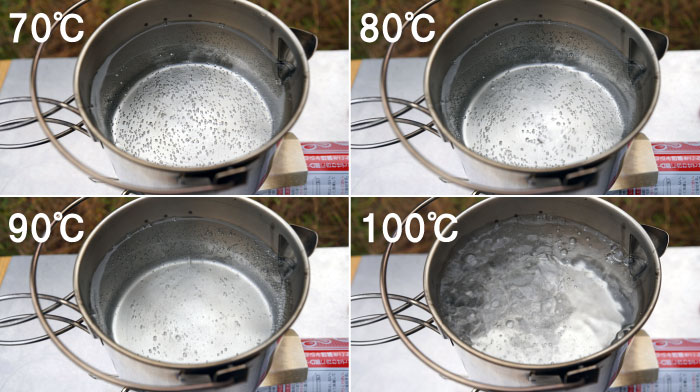 70℃のお湯の作り方