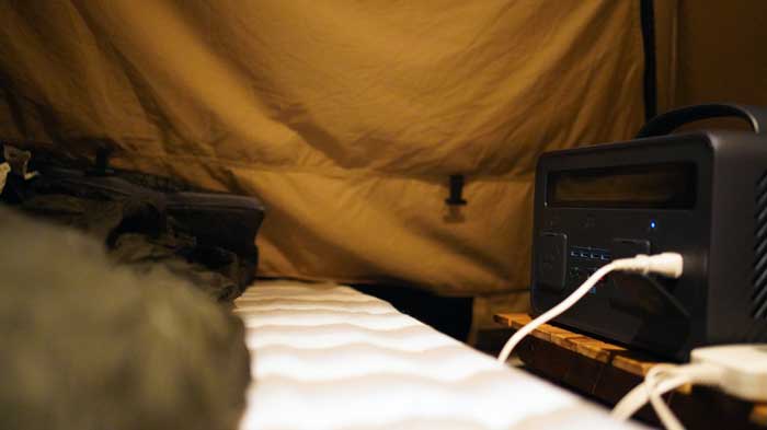 電気毛布を一晩使用できるポータブル電源の容量