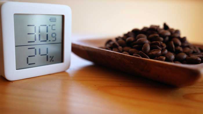 コーヒー豆　温度